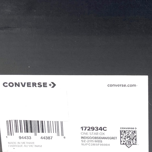 Converse One Star OX Shoes For Women Canvas Indigo Obsidian Sneakers Low 172934C - Picture 9 of 10